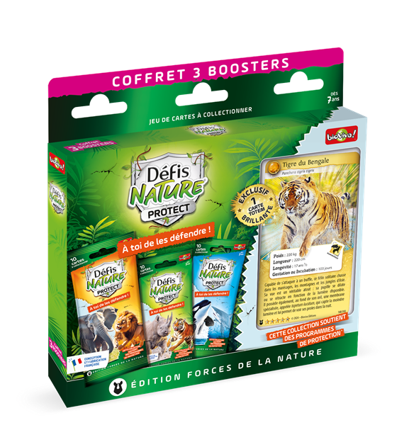 Défis Nature Protect - Coffret 3 Boosters : Tigre