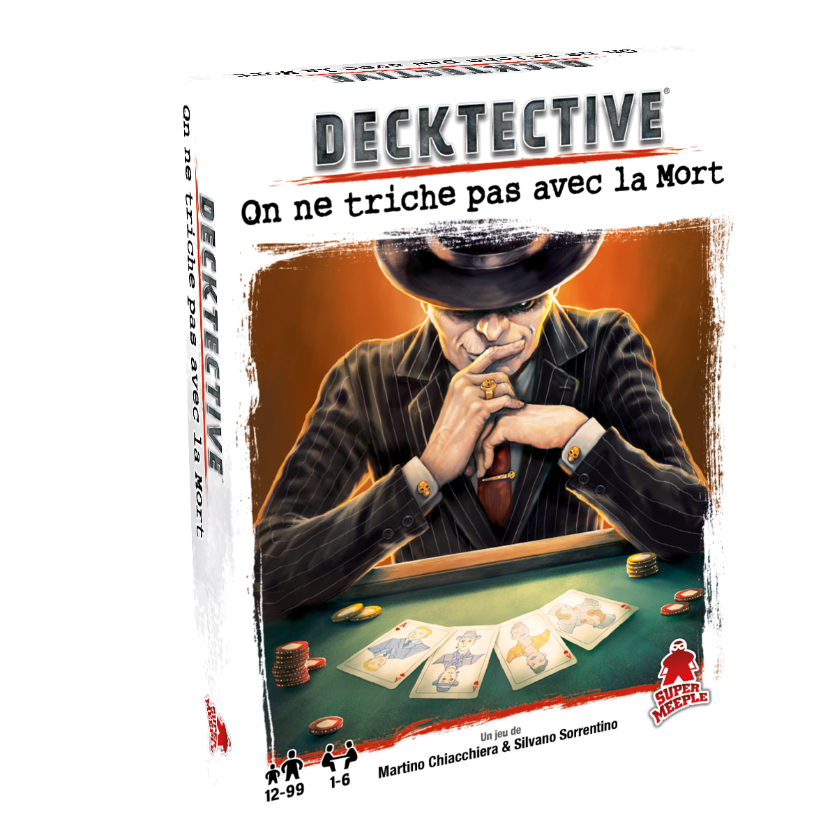 Boîte du jeu de société DECKTECTIVE - On ne triche pas avec la mort - FR - 1-6 joueurs, 60 min, 12 ans+ | AdventureBox