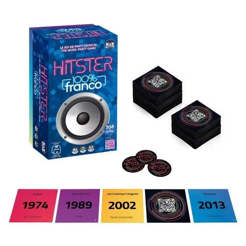 Hitster 100% Franco – Le jeu musical 100 % francophone - AdventureBox | Jeux de Société