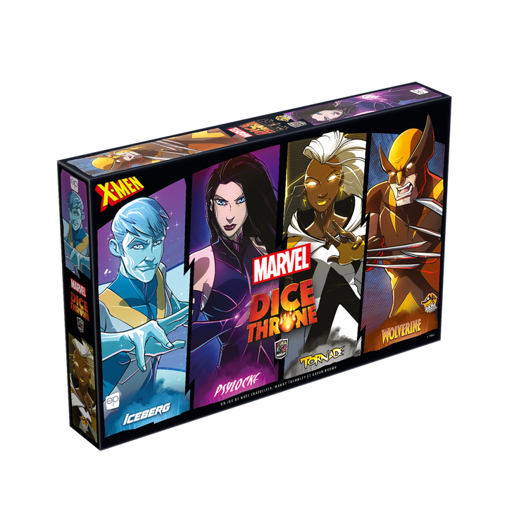 Marvel Dice Throne X-Men : Ice Man vs Psylocke vs Storm vs Wolverine - Jeu en Français