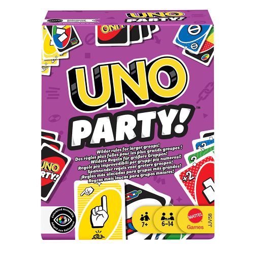 UNO Party – Jeu de cartes pour grands groupes jusqu'à 14 joueurs | Mattel