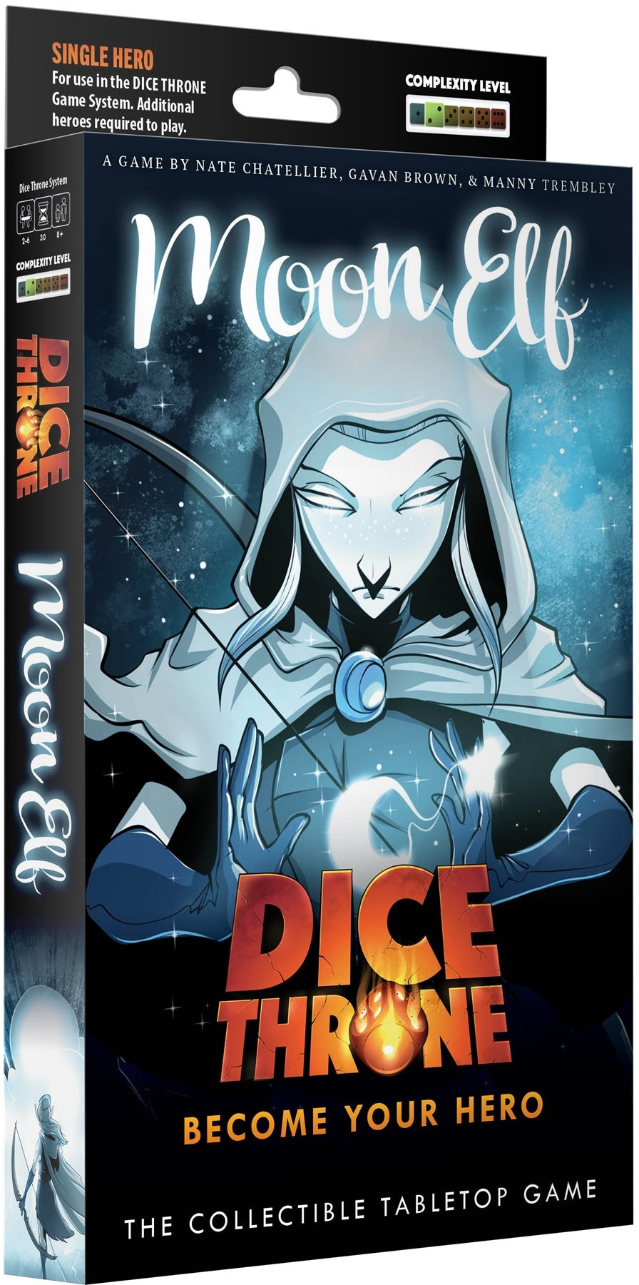 Boîte du jeu de société Dice Throne – Hero Pack Moon Elf | Jeu de dés stratégique Season 1 - 2-4 joueurs, 30 min, 10 ans+