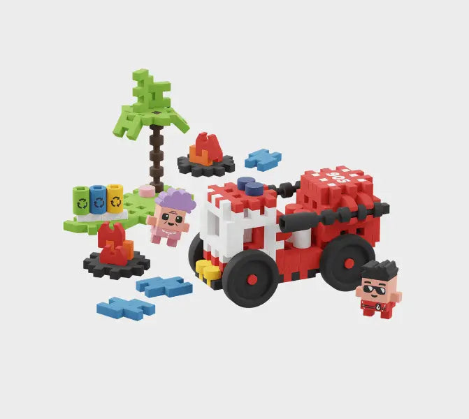Mini Waffle - Camion de pompier 80 pcs (FR-EN) - AdventureBox | Jeux de Société