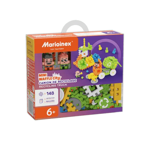 Mini Waffle - Camion Recyclage 148 pcs (FR-EN)-AdventureBox | Jeux de Société