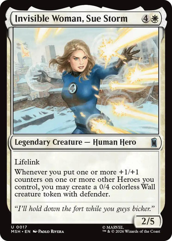 Magic The Gathering | Invisible Woman, Sue Storm | Universes Beyond: Marvel #U0323 | Legendary | NM · FOIL | EN