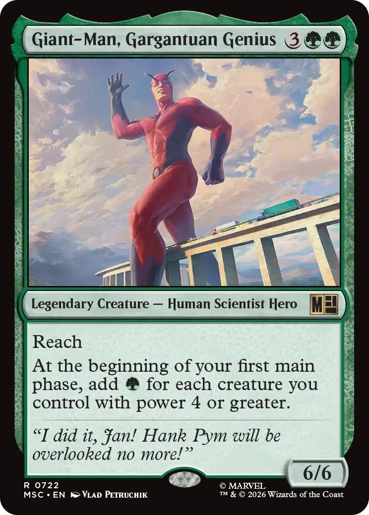 Magic The Gathering | Giant-Man, Gargantuan Genius | Marvel #R 0722 | Legendary | NM | EN