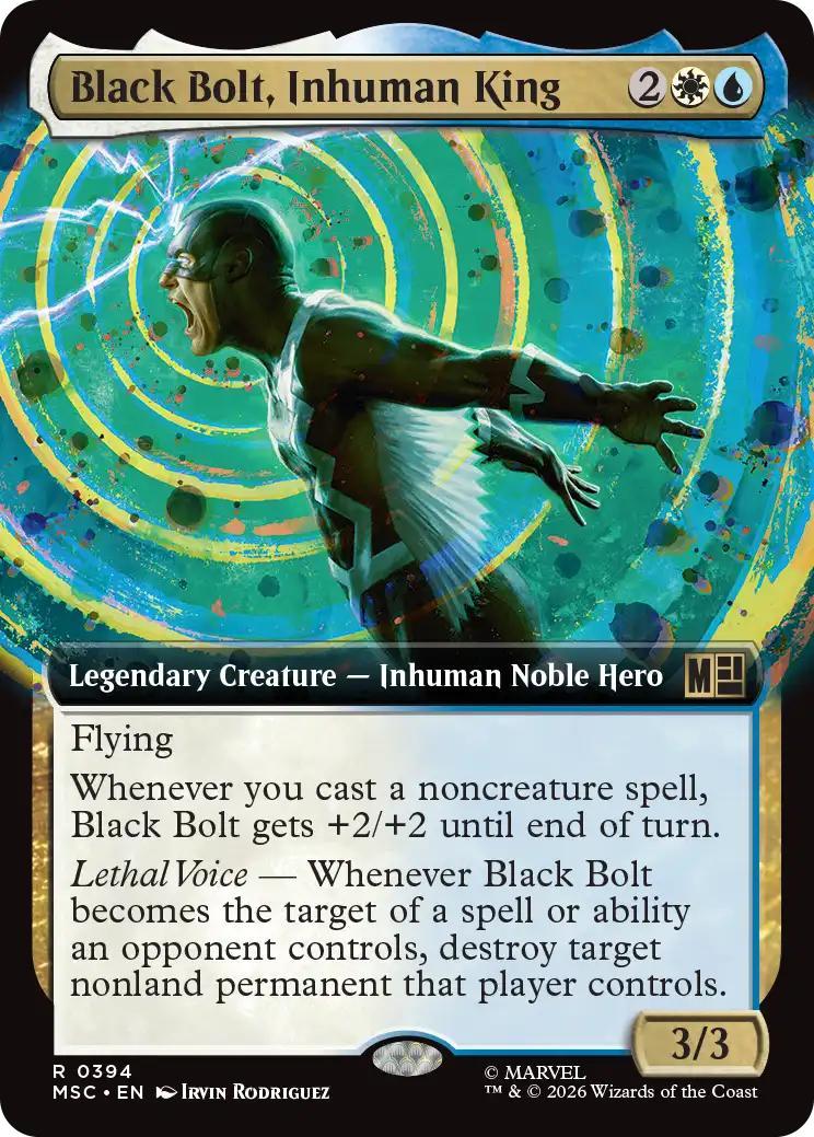 Magic The Gathering | Black Bolt, Inhuman King | Universes Beyond: Marvel #0394 | Rare | NM | EN