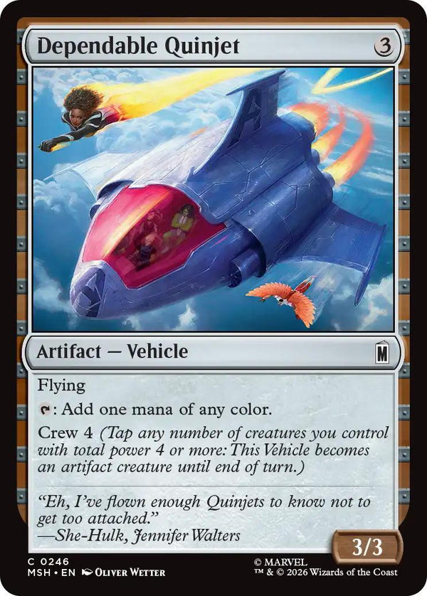 Magic The Gathering | Dependable Quinjet | Marvel Secret Lair #246 | Rare | NM · FOIL | EN