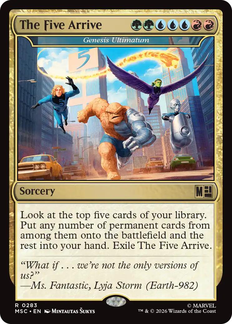 Magic The Gathering | The Five Arrive | Marvel Secret Lair #R 0402 | Rare | NM | EN