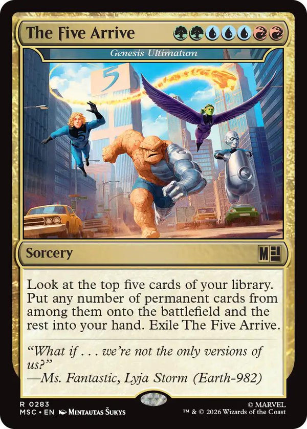 Magic The Gathering | The Five Arrive | Marvel Secret Lair #R 0402 | Rare | NM | EN