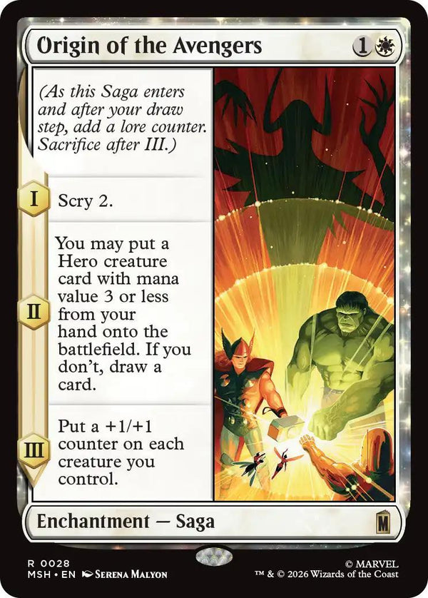 Magic The Gathering | Origin of the Avengers | Marvel Secret Lair #0028 | Rare | NM | EN