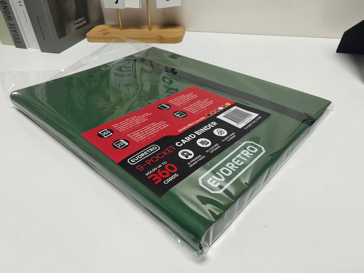 EVORETRO 9 Pocket Card Flex Portfolio | 360 Card Collector Folio Binder