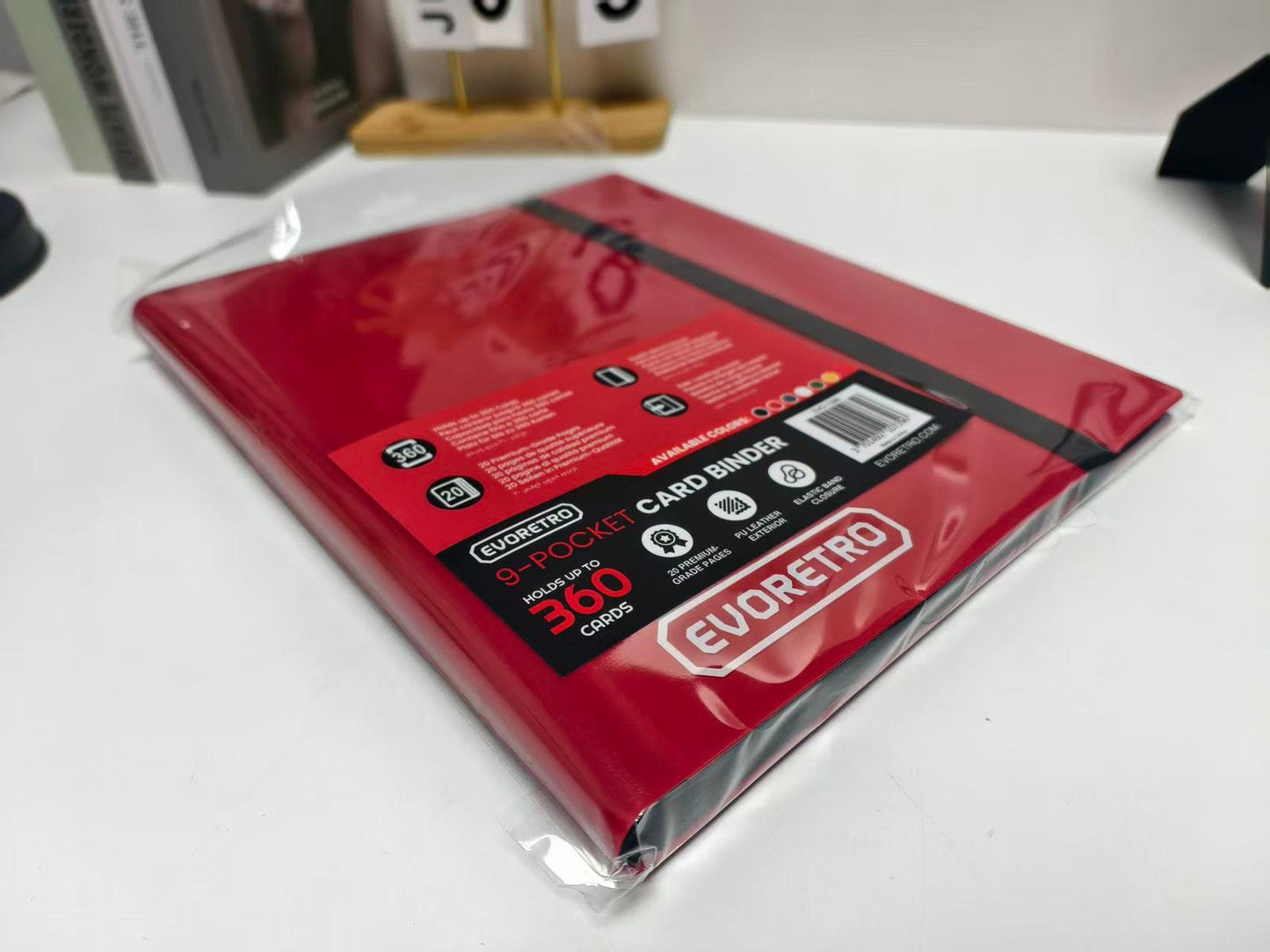 EVORETRO 9 Pocket Card Flex Portfolio | 360 Card Collector Folio Binder