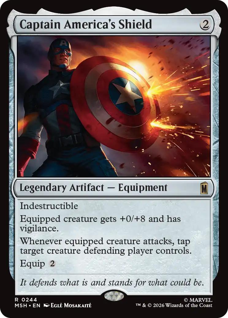 Magic The Gathering | Captain America's Shield | Universes Beyond: Marvel #244 | Rare | NM · FOIL | EN
