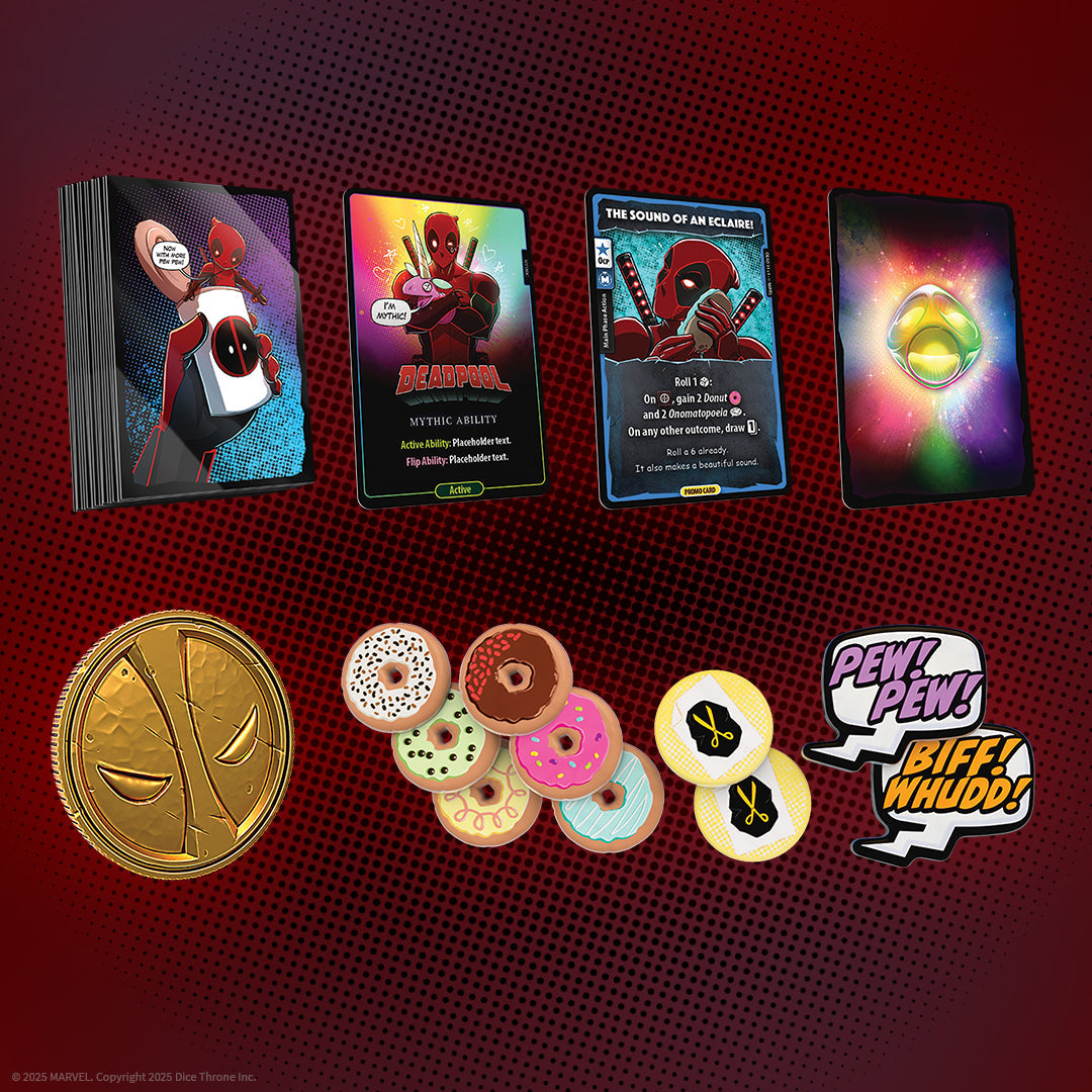 Cartes et jetons acryliques Deadpool