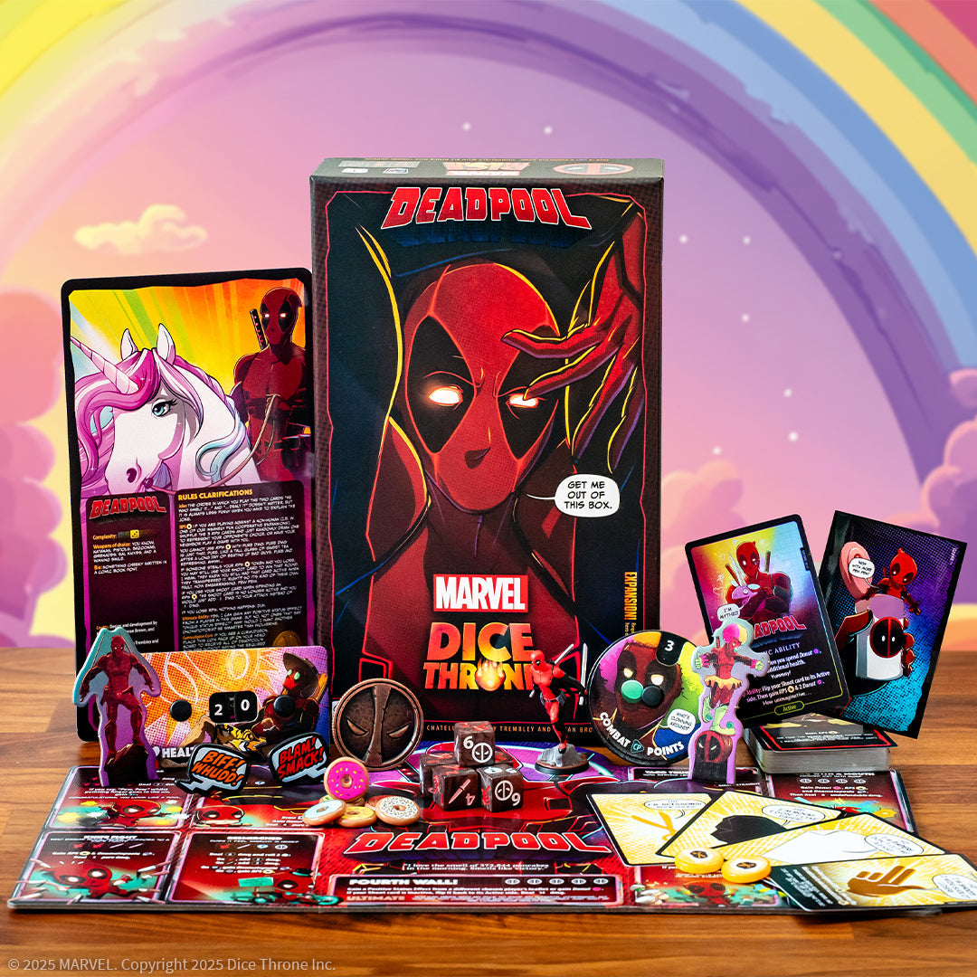 Marvel Dice Throne Deadpool - Vue d'ensemble du jeu
