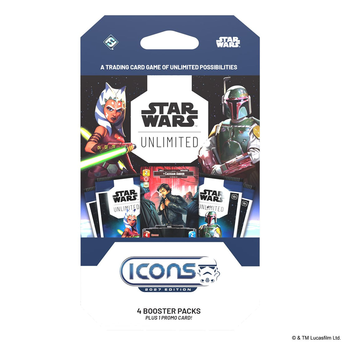 Star Wars: Unlimited · Icons 2027 · Booster 4-pack (EN) · photo de l'éditeur