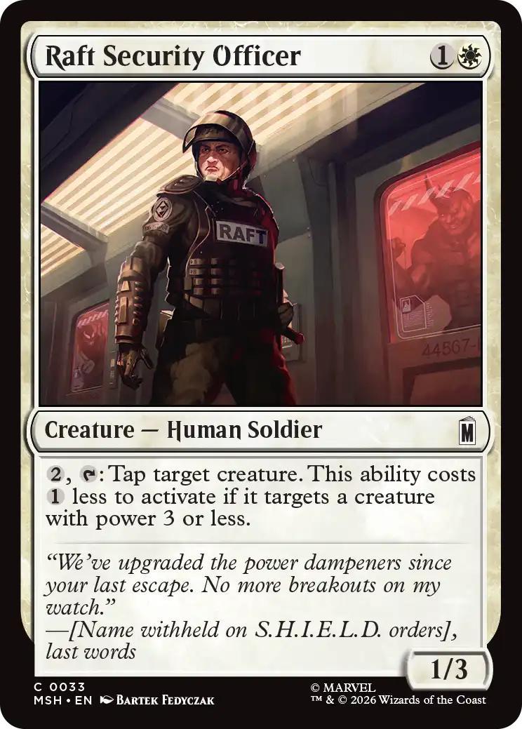 Magic The Gathering | Raft Security Officer | Marvel Secret Lair #033 | Uncommon | NM | EN