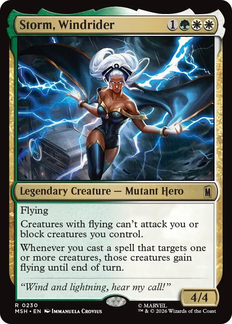 Magic The Gathering | Storm, Windrider | Marvel Set #R 0230 | Legendary | NM · FOIL | EN