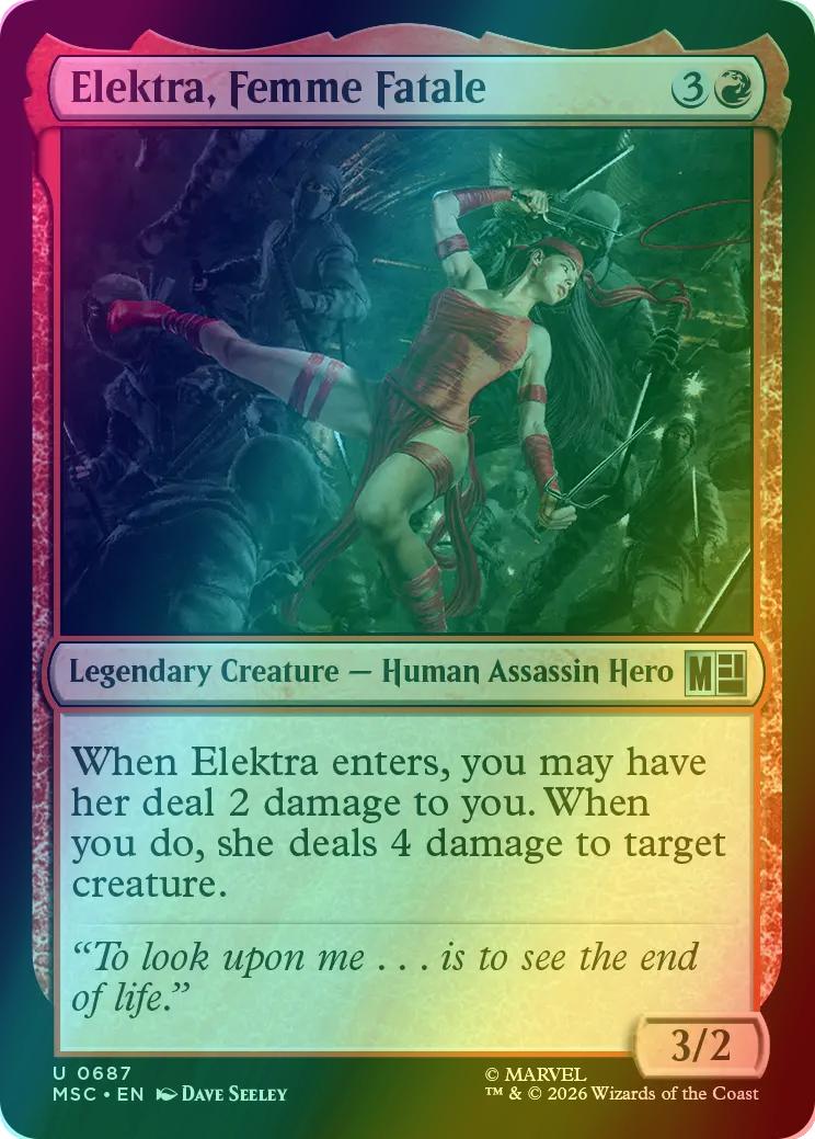Magic The Gathering | Elektra, Femme Fatale | Universes Beyond: Marvel #U0687 | Legendary | NM · FOIL | EN