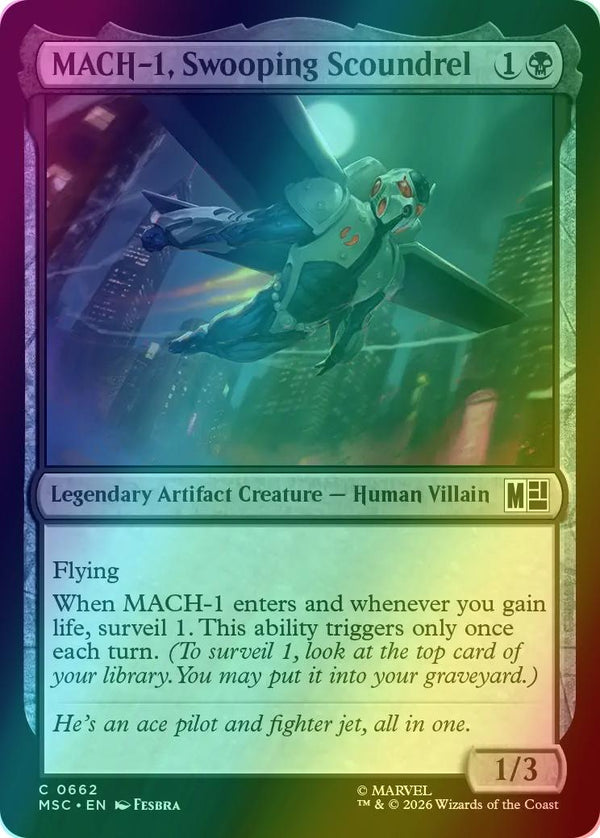 Magic The Gathering | MACH-1, Swooping Scoundrel | Unknown #C 0662 | Uncommon | NM · FOIL | EN