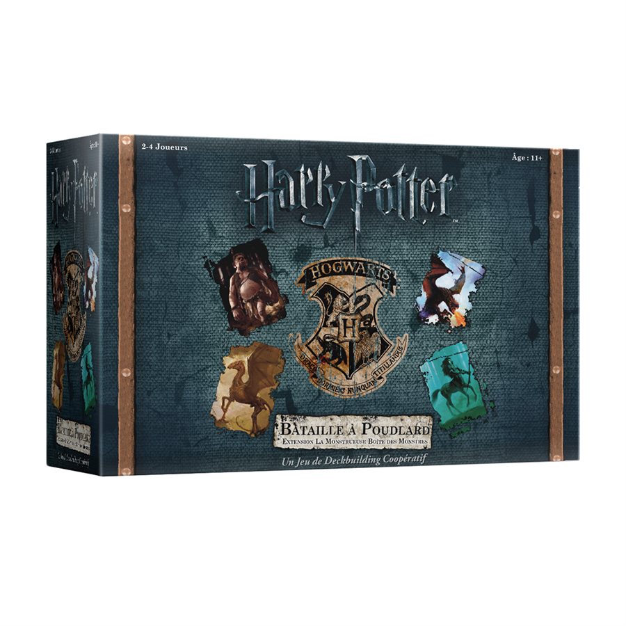 Boîte du jeu de société Harry Potter - Bataille à Poudlard: La monstrueuse boîte des monstres  - ext. (FR) - 2-4 joueurs
