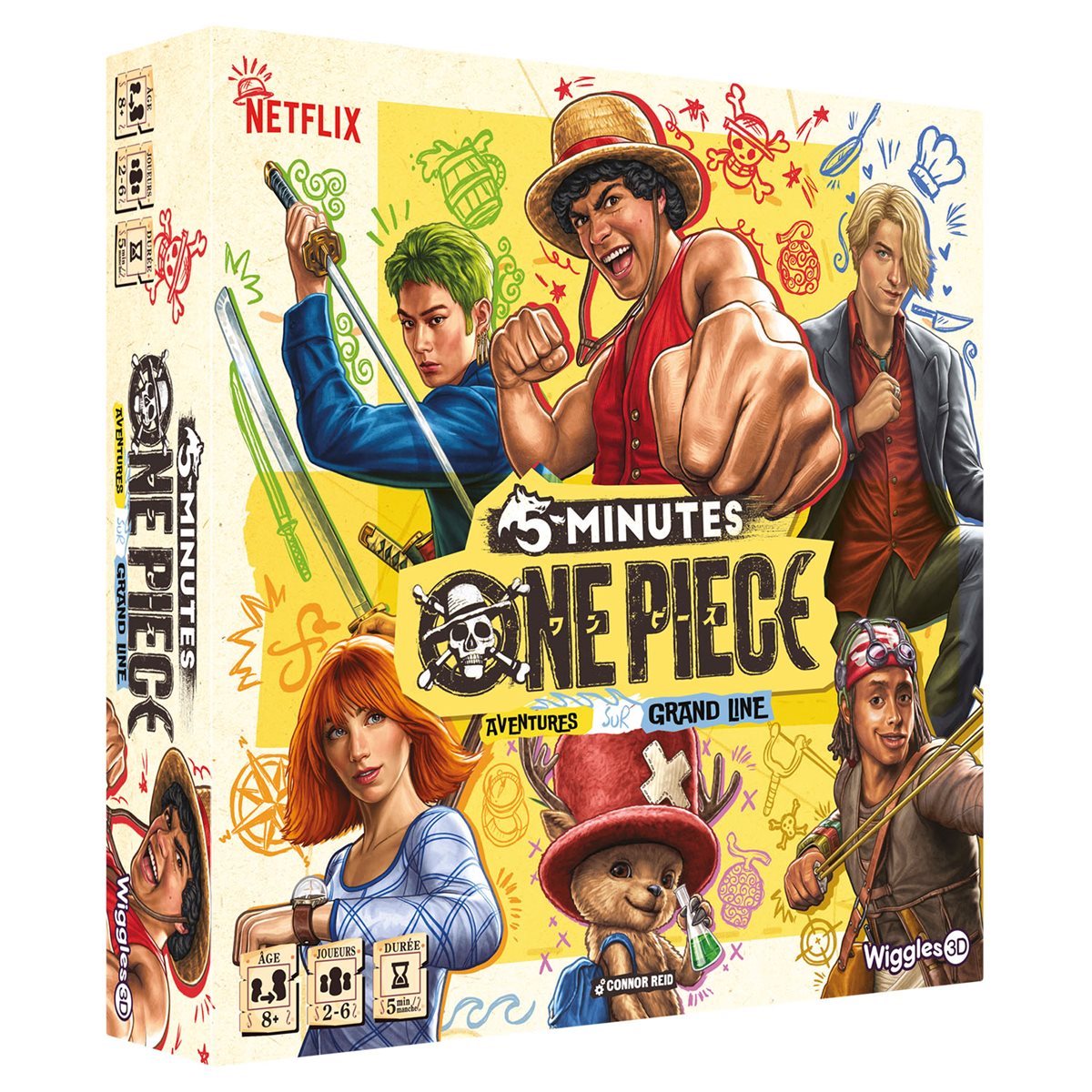 Boîte du jeu de société 5-Minute One Piece (Anglais) - 2-6 joueurs, 5 per round, 8 ans+ | AdventureBox