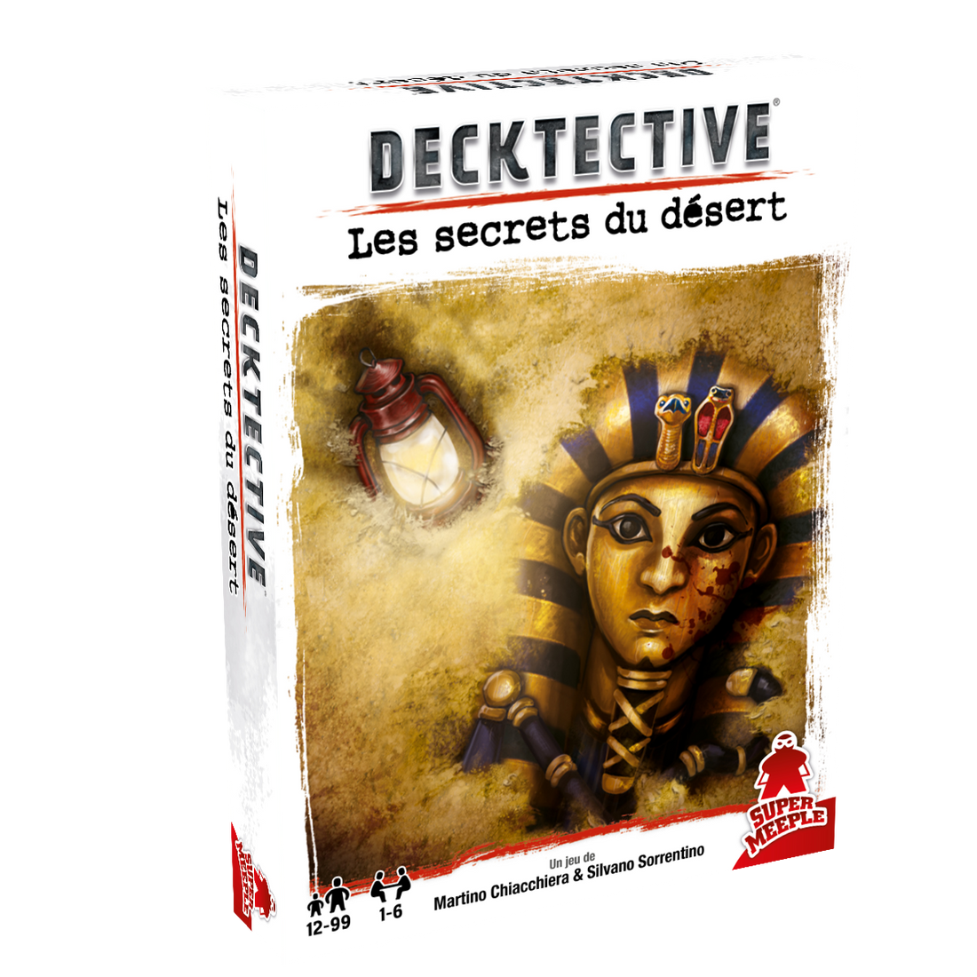 Boîte du jeu de société DECKTECTIVE - Les Secrets du Désert - FR - 1-6 joueurs, 60 min, 12 ans+ | AdventureBox