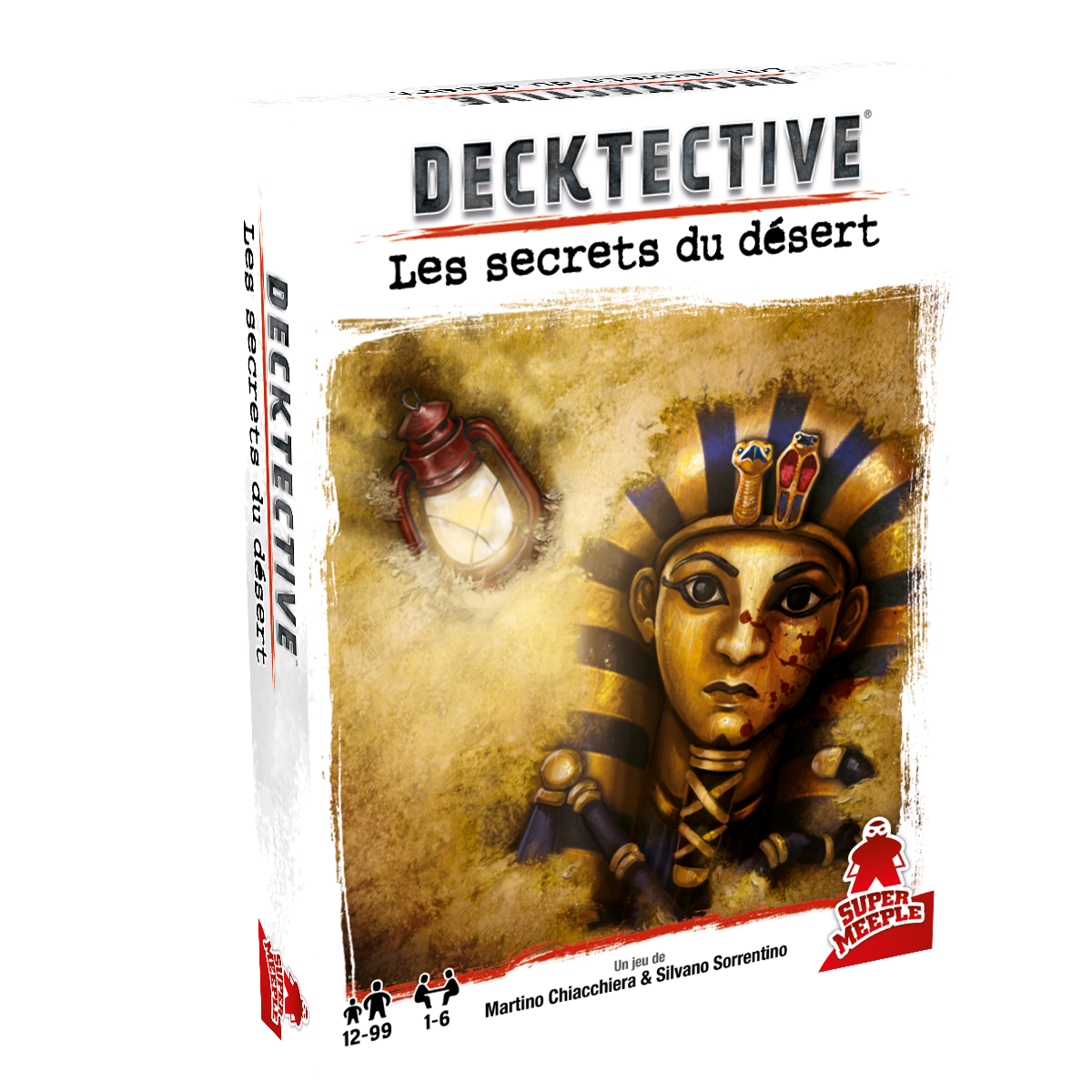 Boîte du jeu de société DECKTECTIVE - Les Secrets du Désert - FR - 1-6 joueurs, 60 min, 12 ans+ | AdventureBox