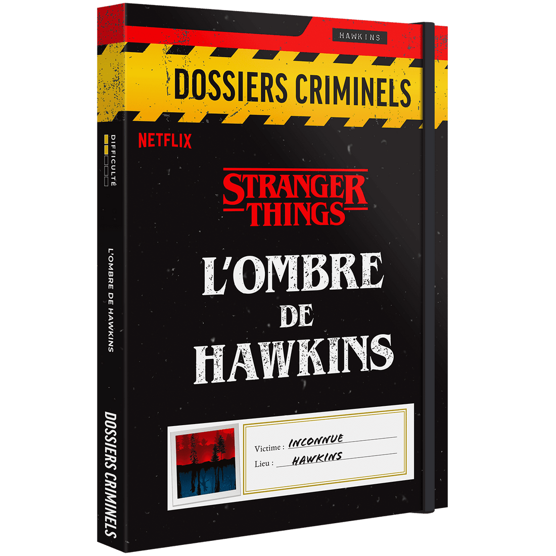 Boîte du jeu de société Dossiers Criminels Stranger Things : l'Ombre de Hawkins - FR - 1-6 joueurs, 120 min, 14 ans+