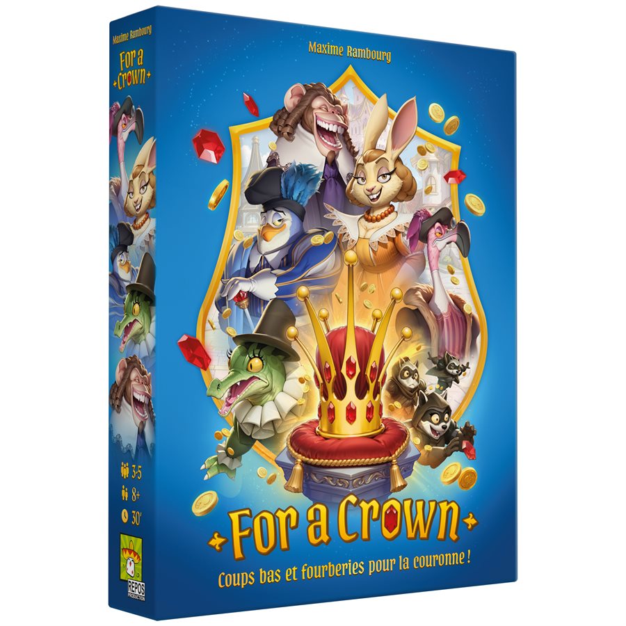Boîte du jeu de société For a Crown - FR - 3-5 joueurs, 30 - 45 min, 8 ans+ | AdventureBox