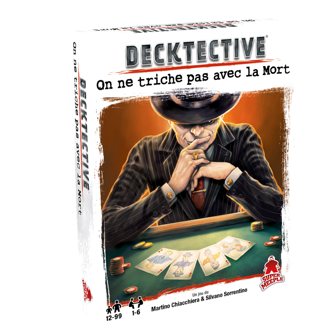 Boîte du jeu de société DECKTECTIVE - On ne triche pas avec la mort - FR - 1-6 joueurs, 60 min, 12 ans+ | AdventureBox