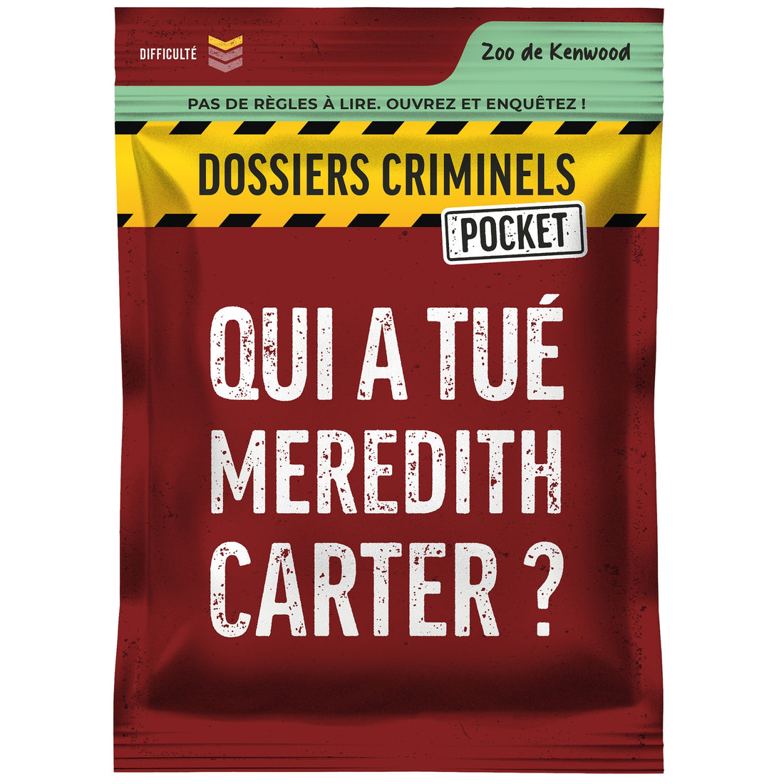 Boîte du jeu de société Dossiers Criminels Pocket : Qui a Tué Meredith Carter ? - 1-6 joueurs, 45 min, 14 ans+ | AdventureBox