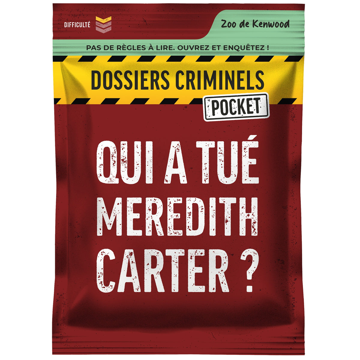 Boîte du jeu de société Dossiers Criminels Pocket : Qui a Tué Meredith Carter ? - 1-6 joueurs, 45 min, 14 ans+ | AdventureBox