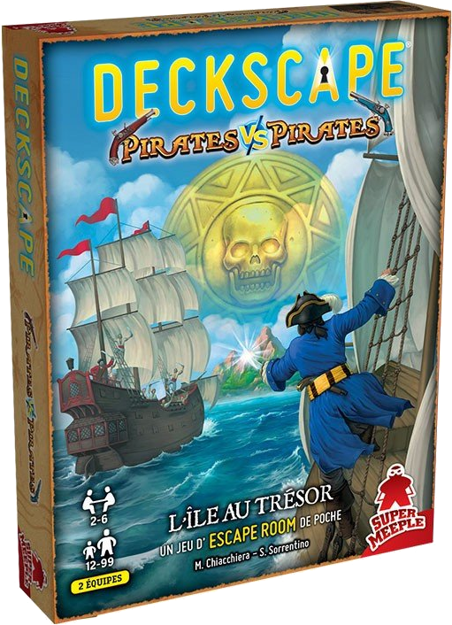 Boîte du jeu de société DECKSCAPE - Pirates vs Pirates - FR - 2-6 joueurs, 30 - 90 min, 12 ans+ | AdventureBox