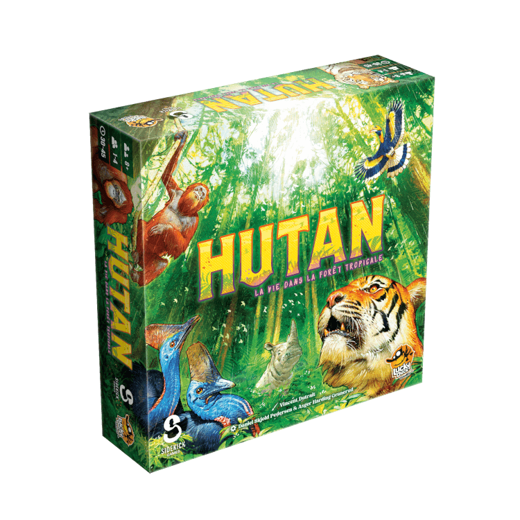 Boîte du jeu de société Hutan - FR - 1-4 joueurs, 30 -45 min, 8 ans+ | AdventureBox
