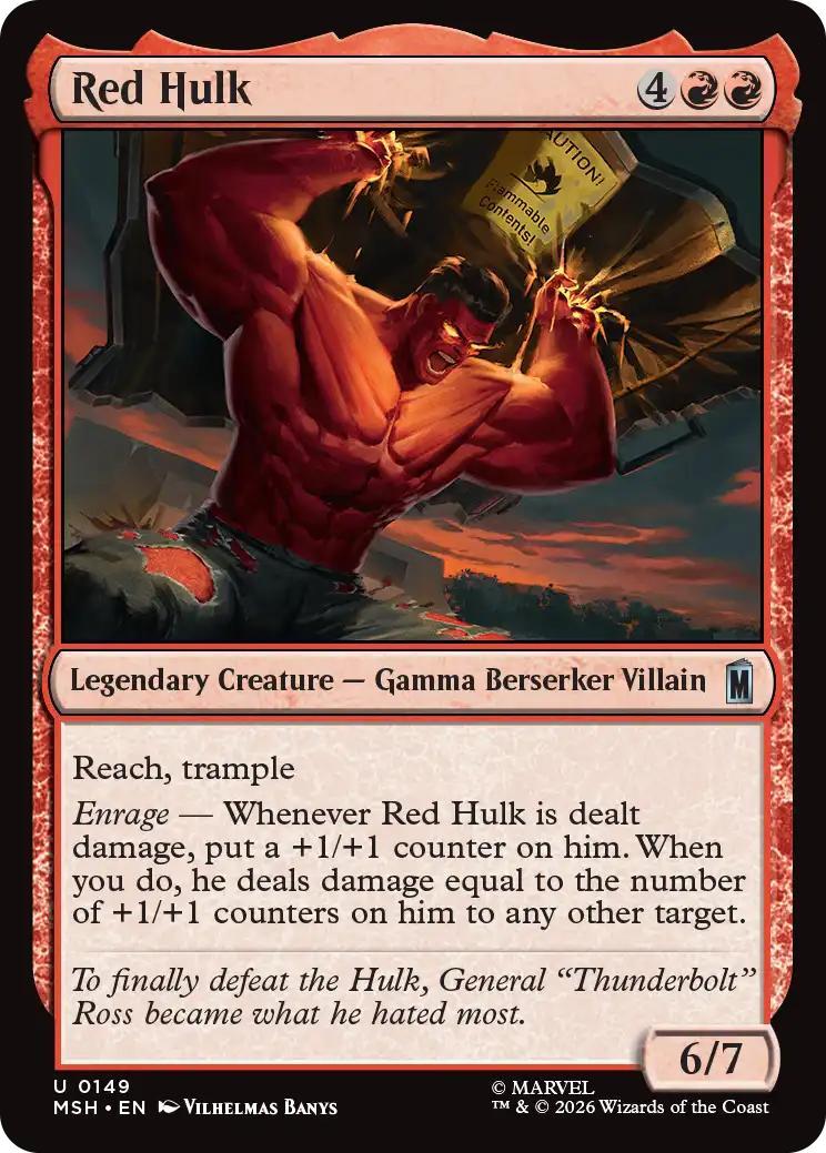 Magic The Gathering | Red Hulk | Universes Beyond: Secret Lair #0329 | Legendary | NM · FOIL | EN