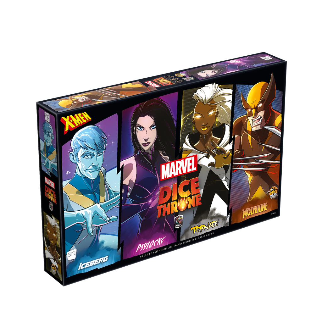 Marvel Dice Throne X-Men : Ice Man vs Psylocke vs Storm vs Wolverine - Jeu en Français