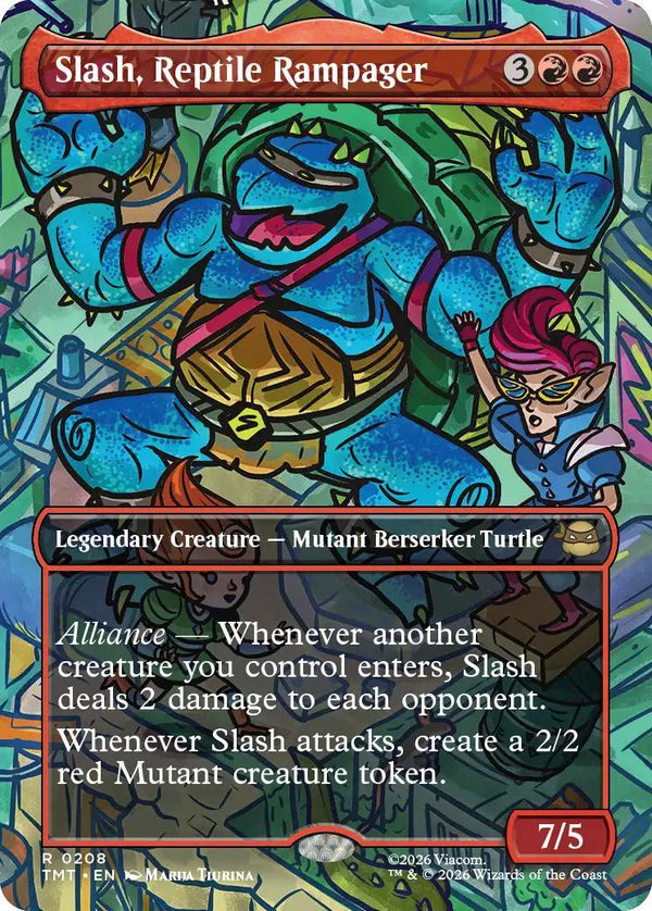 Magic The Gathering | Slash, Reptile Rampager | Unknown #0208 | Rare | NM · FOIL | EN