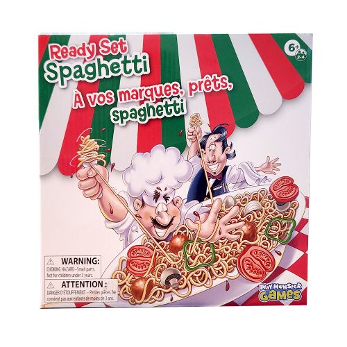 À vos marques, prêts, spaghetti ! – Jeu d'adresse familial bilingue – Précommande mai 2026