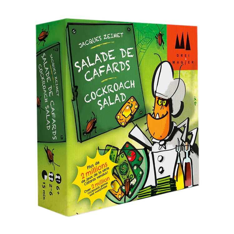 Boîte du jeu de société La Salade de Cafards - 2-6 joueurs, 15 min, 6 ans+ | AdventureBox