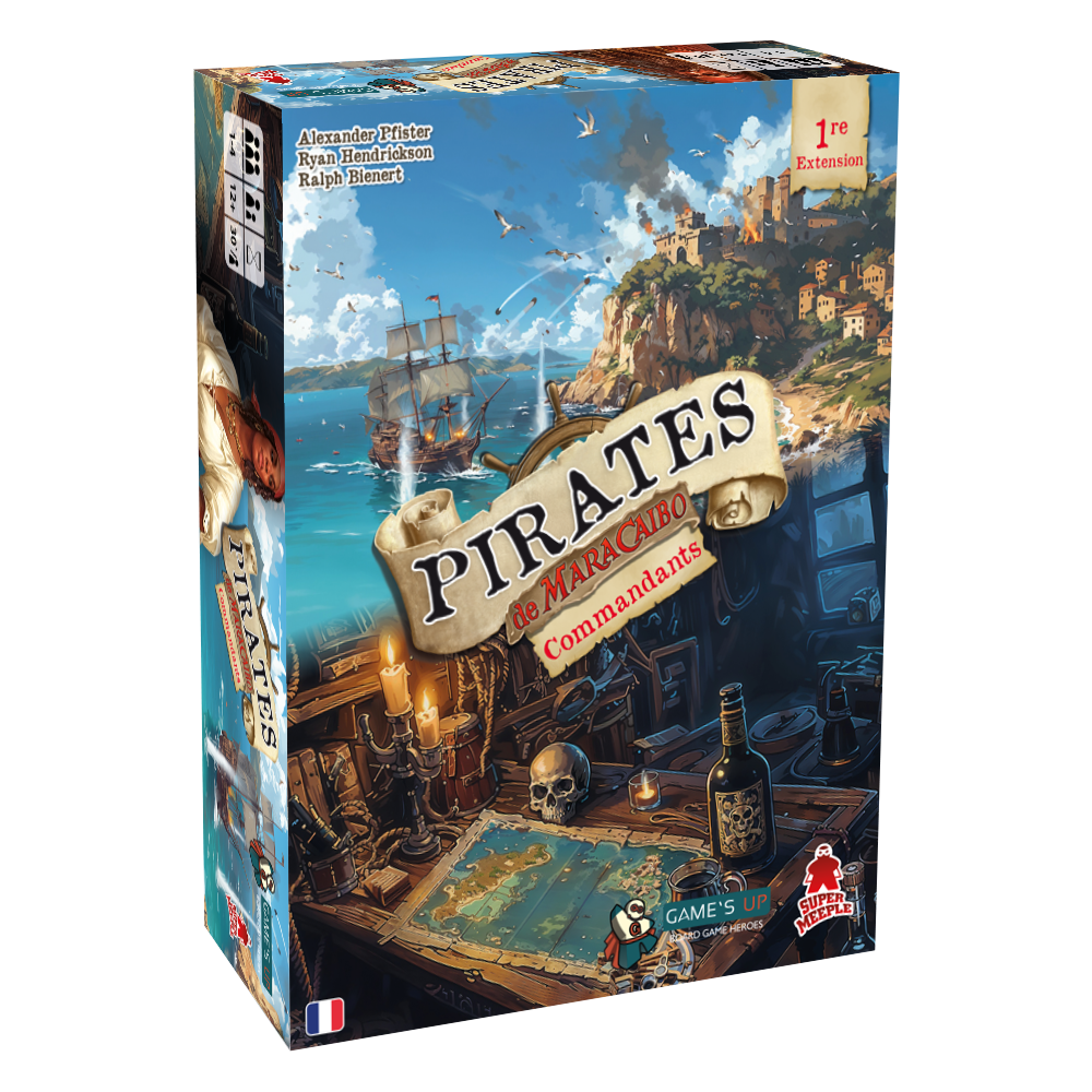 Boîte du jeu Pirates de Maracaibo Extension Commandants FR