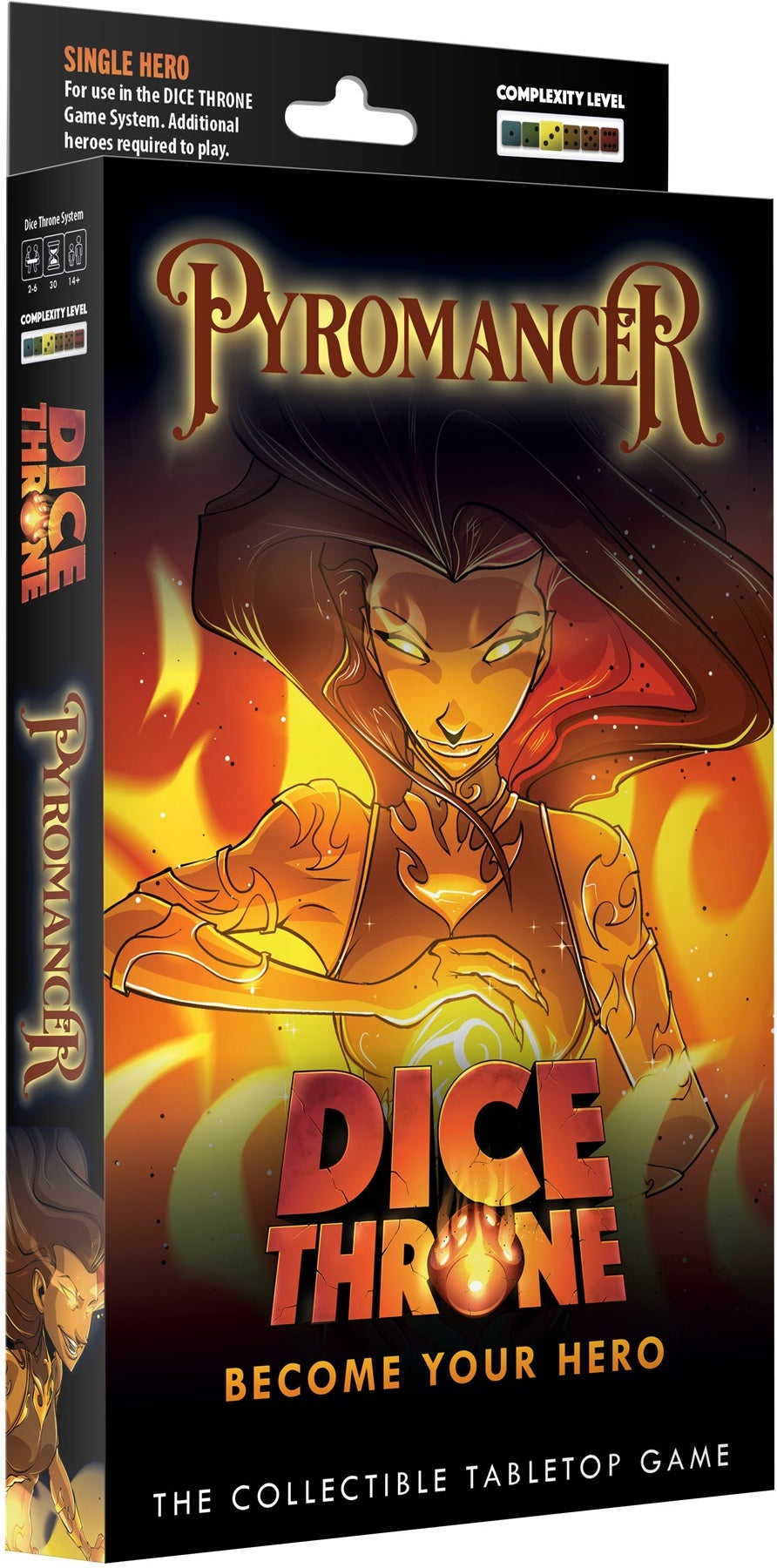 Boîte du jeu de société Dice Throne – Hero Pack Pyromancer | Jeu de dés stratégique Season 1 - 2-4 joueurs, 30 min, 10 ans+