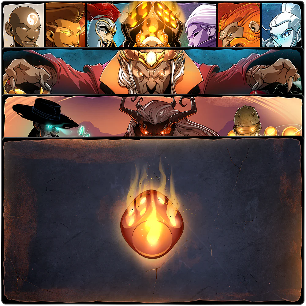 Dice Throne Premium Playmats - Tapis de Jeu Néoprène Deluxe