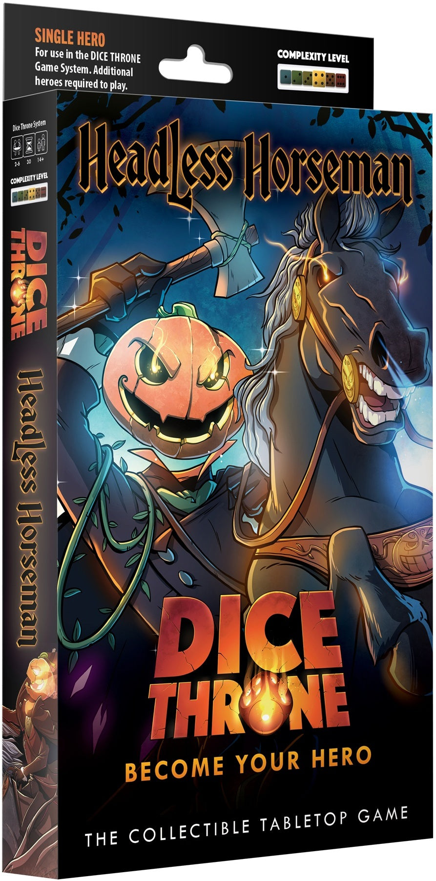 Boîte du jeu de société Dice Throne : Outcasts – Hero Pack Headless Horseman | Jeu de dés stratégique - 2-4 joueurs, 30 min