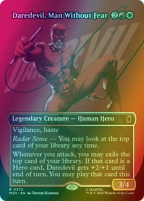 Magic The Gathering | Daredevil, Man Without Fear | Unknown #R 0213 | Legendary | NM · FOIL | EN