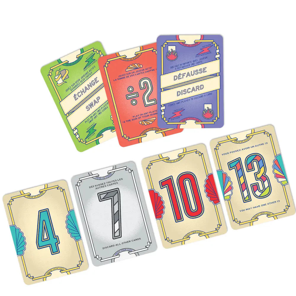 Verso de la boîte Flip 7 : Vengeance – Jeu autonome | Personne n'est à l'abri - règles et caractéristiques du jeu