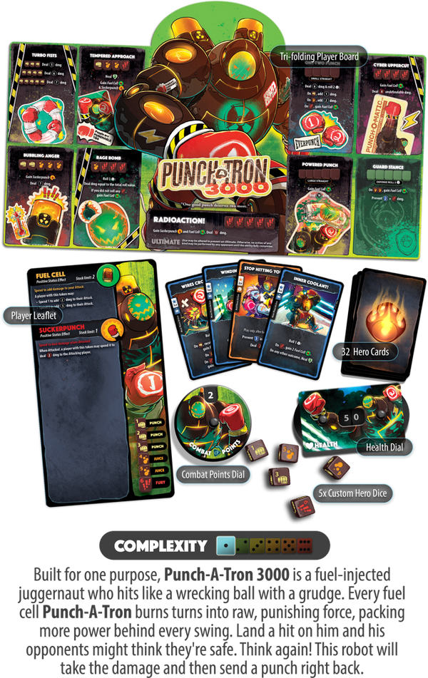 Dice Throne · Hero Pack Punch-A-Tron 3000 (Nexus) [Précommande]