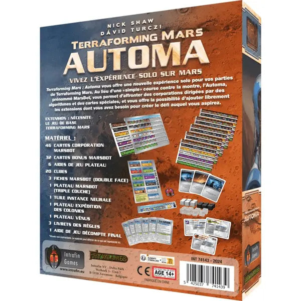 Terraforming Mars - ext. Automa (fr) - AdventureBox | Jeux de Société