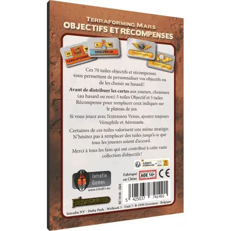 Terraforming Mars - ext. Objectifs et récompenses (fr) - AdventureBox | Jeux de Société